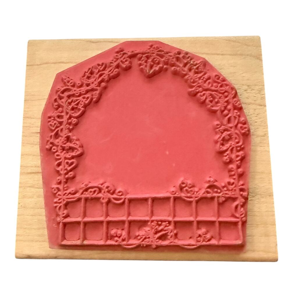 DOTS R154 Arched Ivy Fram Crafting Card Making Large Rubber Stamp - Picture 3 of 3